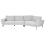 Beliani Sofa 3 Seater KANSSELI Fabric Light Grey 1