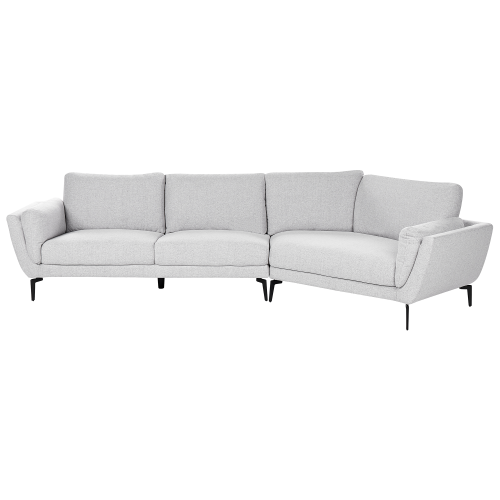 Beliani Sofa 3 Seater KANSSELI Fabric Light Grey
