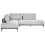 Beliani Corner Sofa 3 Seater MYKEN Fabric Light Grey Right Hand 1