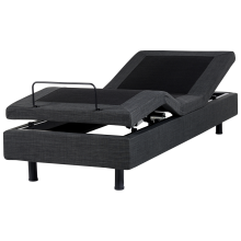 Adjustable Bed without Headboard Fabric DUKE 80 x 200 cm (EU Small Single) Dark Grey