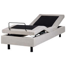 Adjustable Bed without Headboard Fabric DUKE 80 x 200 cm (EU Small Single) Beige