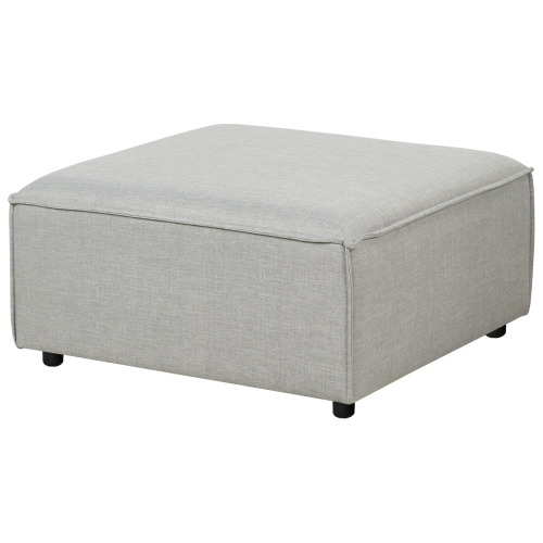 Beliani Ottoman ARDAL Fabric Light Grey