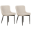 Beliani Set of 2 Dining Chairs EVERLY Fabric Light Beige 1