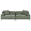 Beliani Sofa 3 Seater MATILA Fabric Green 1