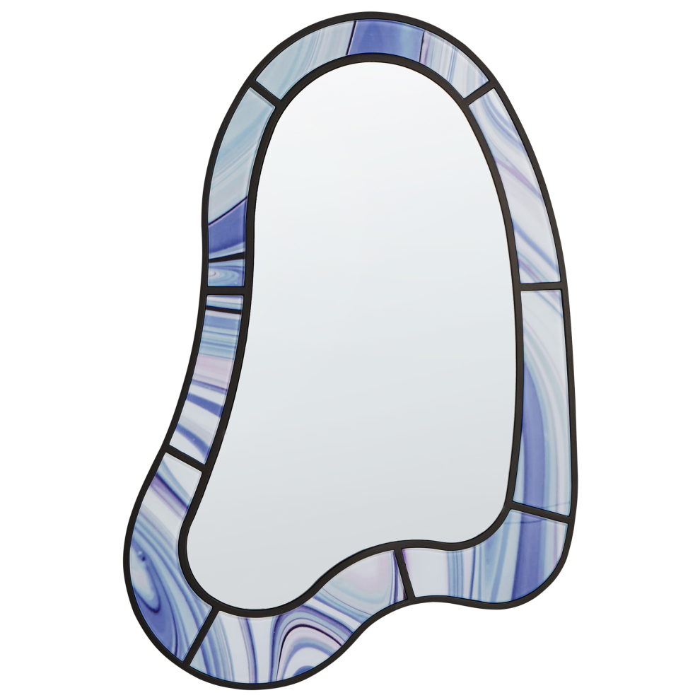 Beliani Wall Mirror Montsec 49 Cm 83 Cm Violet
