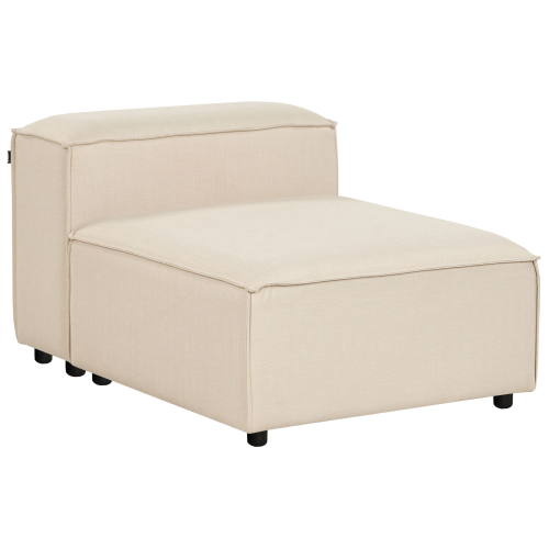 Beliani 1-Seat Section ARDAL Beige Fabric