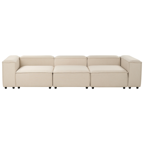 Beliani Modular Sofa 3 Seater ARDAL Beige Fabric