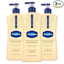 Vaseline Intensive Care Nourishing Moisture Body Lotion 3 Pk Made with Ultra-Hydrating Lipids, for Nourished, Healthy-Looking Skin 20.3 oz