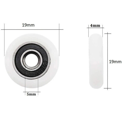 19mm Shower Door Rollers Replacement Wheels 2PCS 1