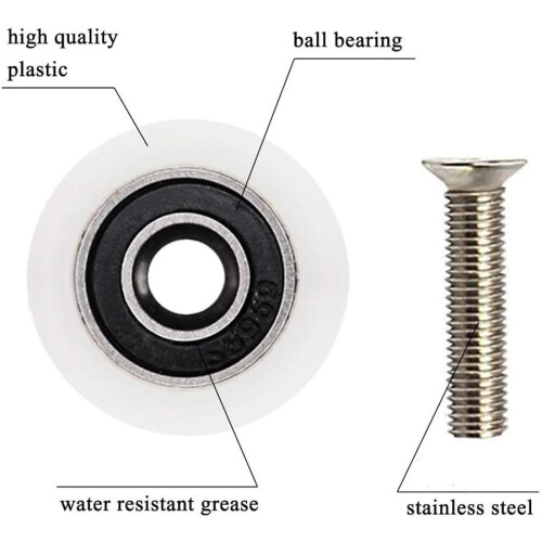 19mm Shower Door Rollers Replacement Wheels 2PCS 2