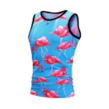 (Blue&Pink,XL)Mens Graphic 3d Printed Tank Top Gym Fitness Summer Tshirt Vest Tees Sleeveless