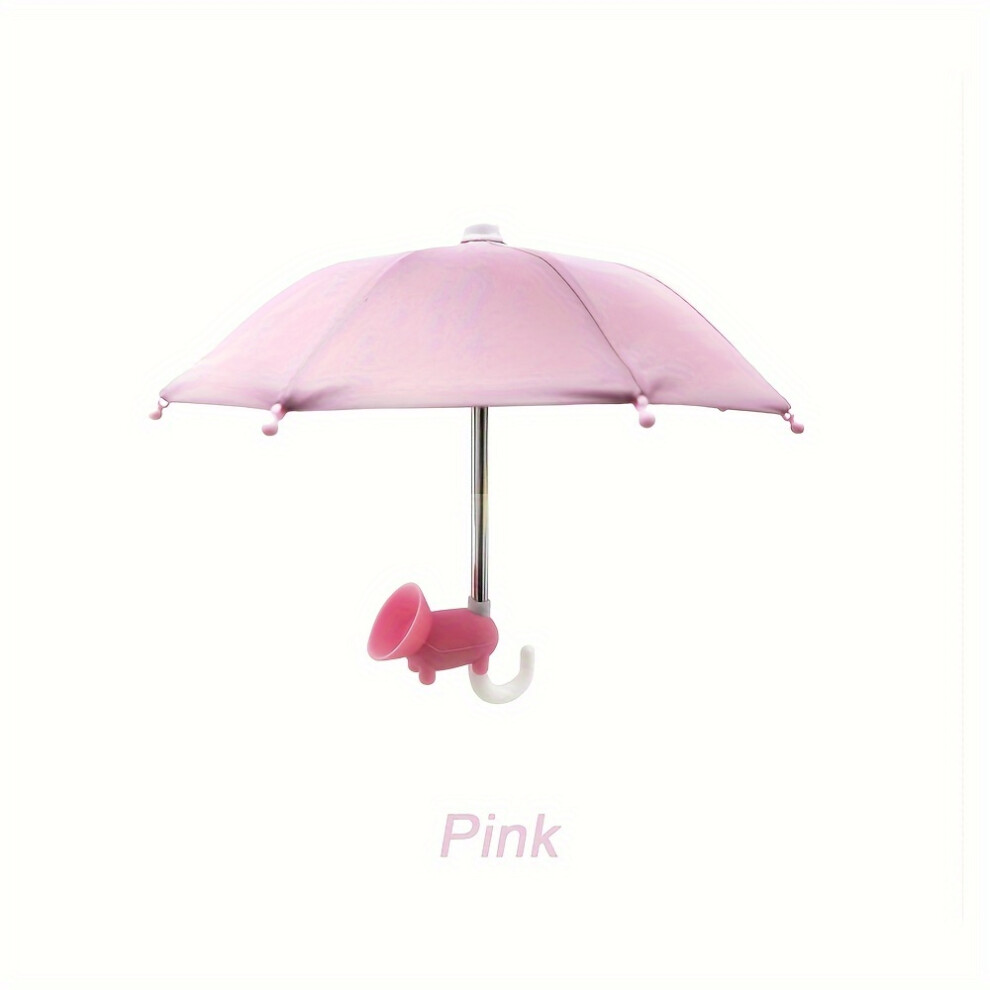 ( Color) Mini Phone Sunshade Umbrella | Anti-Glare Suction Cup Stand | Portable Screen Shield For Outdoor Use Pink 4582655275010