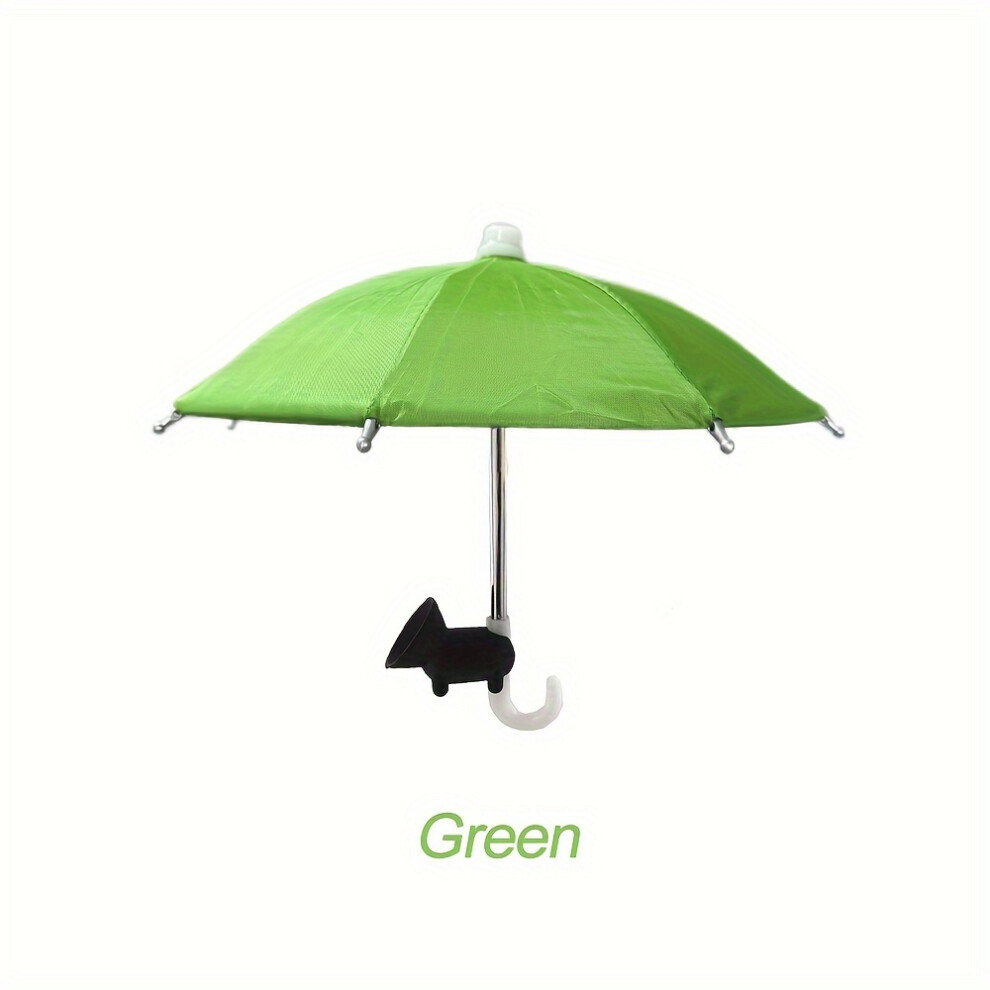 (Green) Mini Phone Sunshade Umbrella | Anti-Glare Suction Cup Stand | Portable Screen Shield For Outdoor Use Green 4582655275003