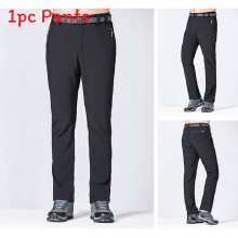 (Black, 3XL) Outdoor Sport Men Breathable Stretch Hiking Camping Climbing Quick Drying Pants