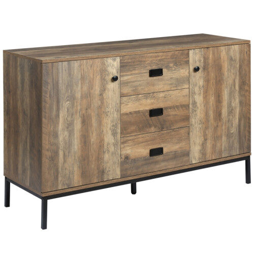 Retro Mango Wood-Effect Sideboard 2