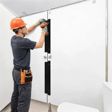 Bande de Confidentialité pour Cabine de Salle de Bain, Couverture de Confidentialité pour Toilettes, Cloisons de Toilettes Noires, Remplisseur de