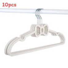 (White)Cute Heart Bow Plastic Clothes Hangers Sweet Style Perfect For Dormitory Storage Home