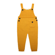 (Yellow, 5 Years(120cm)) Baby Boy Kids Girl Knit Cotton Bid Pants Romper Jumpsuit Overalls Outfit Clothes