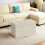 Storage Ottoman Bench - Fabric - Ink Black - Foldable with Storage 2