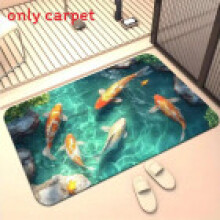 (Style D, 50x80cm) Koi 3d Fish Diatom Mud Floor Mat With Machine Woven Design For Living Room Hallway Or