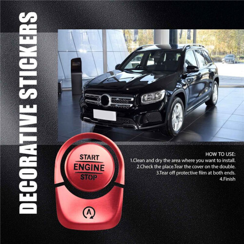 Auto Start Stop Engine Push  Buttons Cover Stickers for   A Class W177 GLE W167 GLB 2