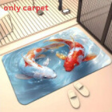 (Style G, 80x120cm) Koi 3d Fish Diatom Mud Floor Mat With Machine Woven Design For Living Room Hallway Or