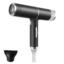 (Black with 1 hair tool) Professional Hair Dryer Fast Dry Negative Ionic Hair Blower Diffuser