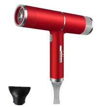 (Red with 1 hair tool) Professional Hair Dryer Fast Dry Negative Ionic Hair Blower Diffuser