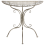 Beliani Bistro Table NURRA 80 cm 36 cm Metal Grey 4