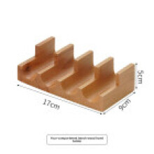 (Light 4 Grids) Bamboo Sushi Serving Tray With Multihole Design For Sushi Bars Food Display And