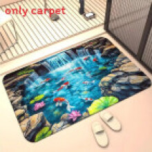 (Style F, 60x90cm) Koi 3d Fish Diatom Mud Floor Mat With Machine Woven Design For Living Room Hallway Or
