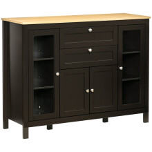 Modern Storage Cabinet, Sideboard with Oak Top