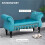 HOMCOM Samtbezogene Bank mit Armlehne, Blau 6