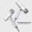 (White with 3 hair tools) Professional Hair Dryer Fast Dry Negative Ionic Hair Blower Diffuser 4