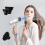 (White with 3 hair tools) Professional Hair Dryer Fast Dry Negative Ionic Hair Blower Diffuser 6