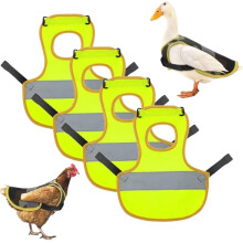 Reflective Safety Vest for Chickens, Ducks, and Geese - Winter Warm Protective Clothing Yellow