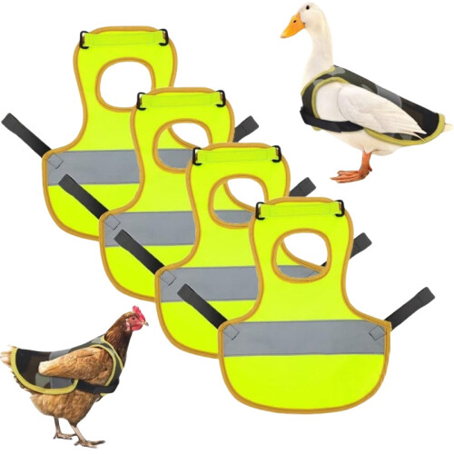 Colete Refletor para Galinhas, Patos e Gansos - Proteção e Visibilidade Yellow