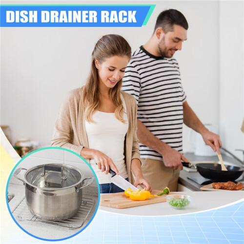 Stainless Steel Sink Drainer Rack Multifunctional Kitchen Fruit Vegetable Dish Drying Rack Kitchen Sink Protector Grid 1
