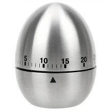Cooking Tools Kitchen Timer Stainless Steel Egg 60 Minutes Mechanical Clock Counting Cute Kitchen Egg Timer