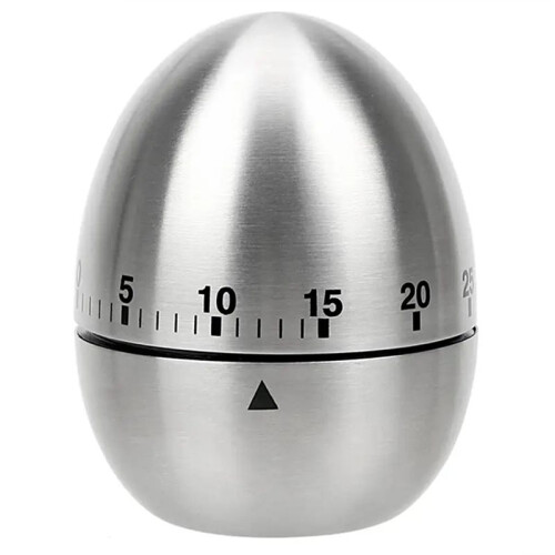 Cooking Tools Kitchen Timer Stainless Steel Egg 60 Minutes Mechanical  Clock Counting Cute Kitchen Egg Timer