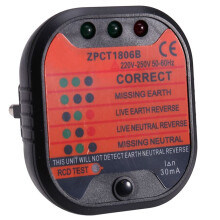 Onderbreker Aardingstester Inspecties van Veiligheidsinstrumenten LED-Lamp Uitschakelstroom Elektrisch Gereedschap Stopcontact EU-Stekker