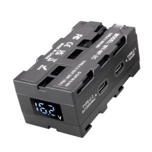 Nieuws Dummy-Batterij NP-F NP-F Dubbelzijdige Dummy-Batterij Virtuele Batterijmonitor LED-Licht Externe V-Poort-Voeding