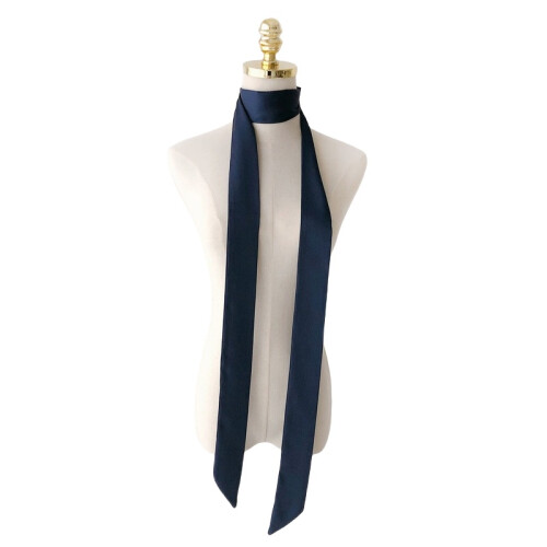 Écharpe fine élégante 100 % soie - Accessoire polyvalent Blue