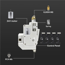 BMCU 370C AMS Lite Kit BMCU370C Automatische Nachfüllung Farm Hall Sensor Bidirektionale Pufferung für A1 A1  3D-Drucker AMS MMU