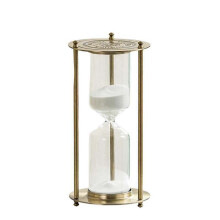 Vintage Metall Sanduhr - Weißer Sand - 30 Minuten Timer, Dekorative Sanduhr