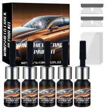 Jopvxis Windscreen Chip Repair Kit,Professional DIY Glass Crack Fix Tool,Automotive Resin Solution for Bullseye, Star Breaks, & Half-Moon Damage (Brow