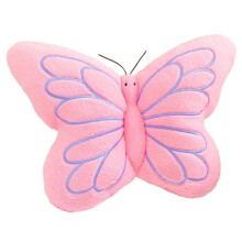 Schmetterlingskissen, Dekoratives Dekokissen in Schmetterlingsform, Weiches Plüschkissen, Dekoration für Schlafzimmer, Wohnzimmer, Sofa, Couch, Rosa