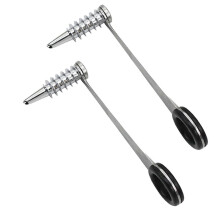 2-Pack Stainless Steel Piranha Spiral Cutter for Potatoes, Veggies, Cucumbers, and Carrots