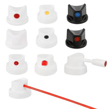 Tarqite 10pcs Universal Spray Paint Caps, Replacement Nozzle Caps for Spray Paint Cans, White Pe Spray can Nozzles for Graffiti, Painting, and Home U