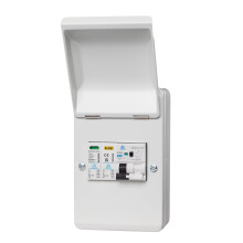 Whitecliffe WMRC40CSP EV Charger Consumer Unit | 40A C Curve Type A RCBO | Surge Protection Device (SPD) | IP40 Metal Enclosure | EV Charging Protect
